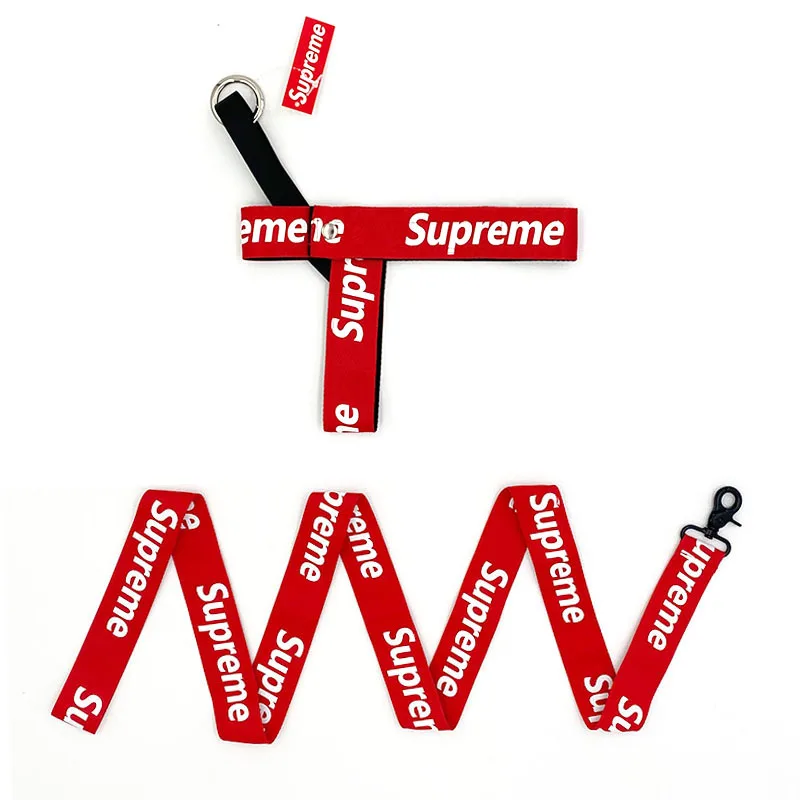 Durable luxury dog harness and leash print adjustable pet dog harness set