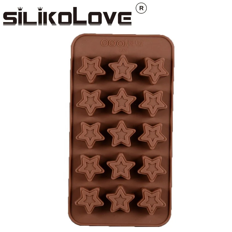 China Factory Direct Supply 3d 15 Mini Stars Unique Silicone Chocolate Molds