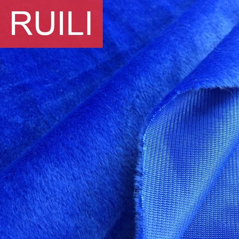 Tricot knitted brushed soft toy material 100% polyester mink fur velboa fabric