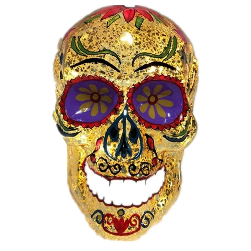 2021 iridescence Factory sale various party holiday eid halloween effect skull for home decoration