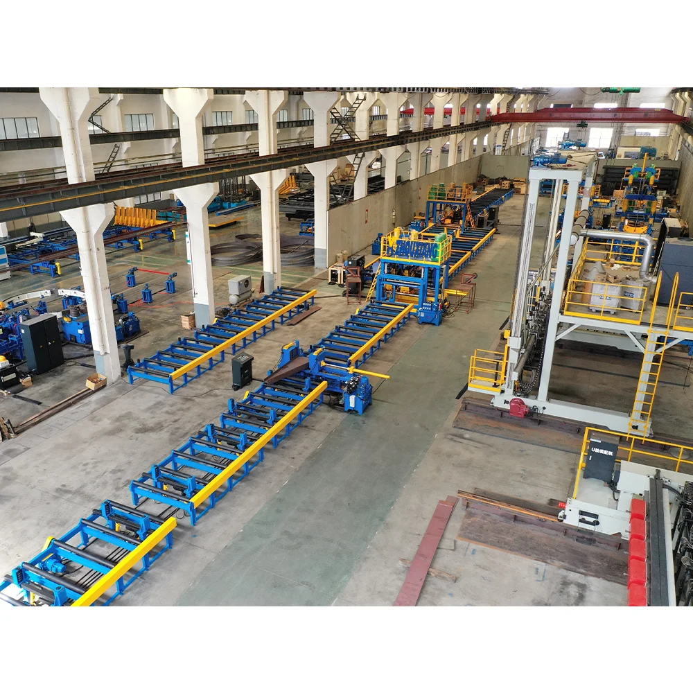 Assembly Welding Straightening Steel Structure Processing PEB Fabrication Machine H Beam Welding Line