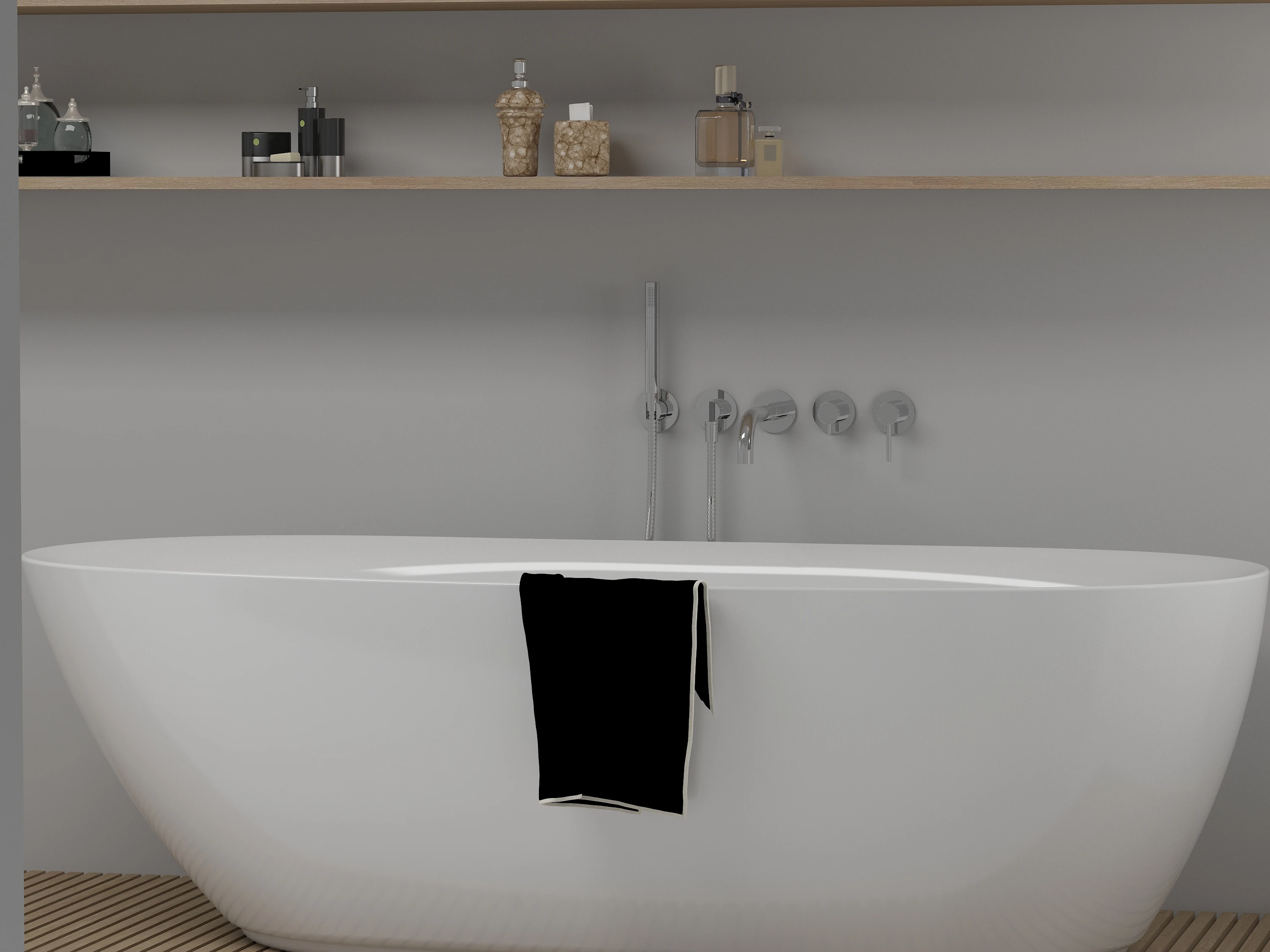 Wall mounted 5-holes dual handles bathtub and shower Faucet bath tubs and showers luxury bathroom