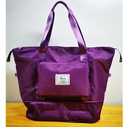 Wholesale lightweight fashion yoga gym bag travel duffle bag large capacity Oxford folding travel bag