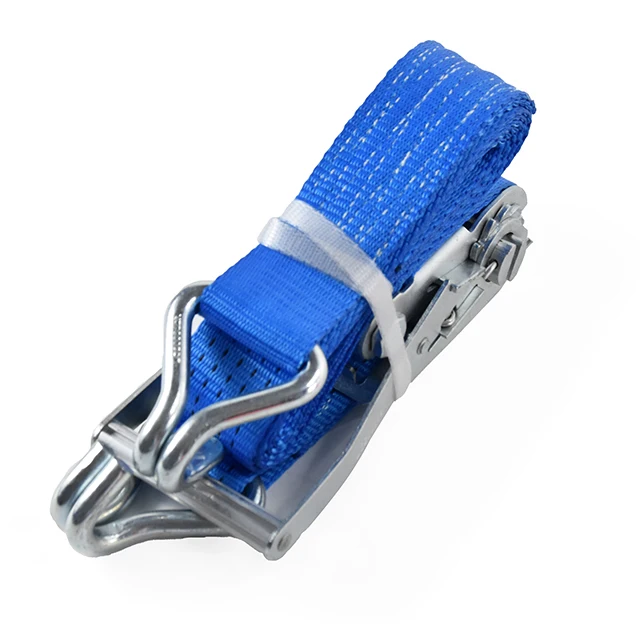 EN12195-2 5t 2 Inch Lashing Belt Load Ratchet Tie Down Cargo Straps Heavy Duty with Hooks