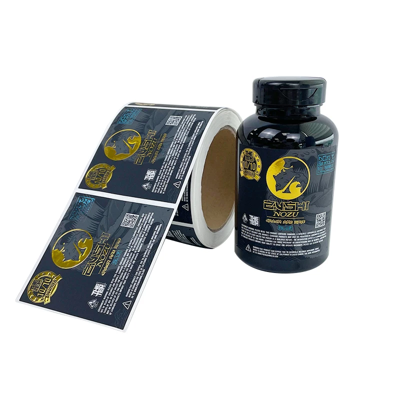 High Quality 3D Embossing Custom Printing Factory Wholesale for Health Supplements Stickers