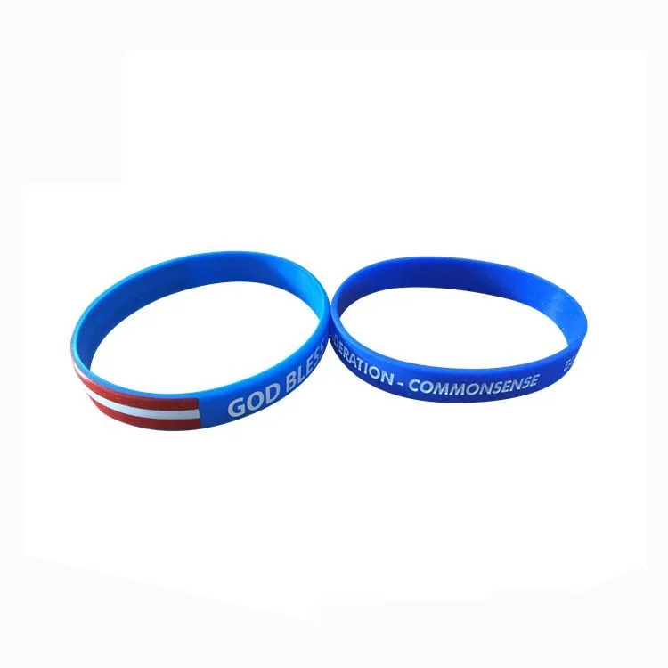 Personalised Eco Friendly  Band Bracelets Custom Shape Green Silicon Wristband For Children
