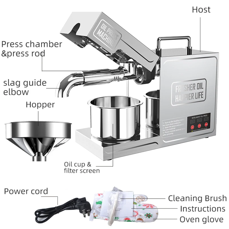 Economic and Efficient Edible Cooking Oil Making Automatic Peanut Rapeseed Oil Pressers Machine Palm Kernel Oil Press Machine