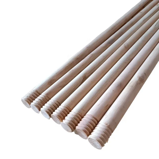Popular cleaning mop products wood brush handle making machine wooden broom stick for wholesales wooden broom handle
