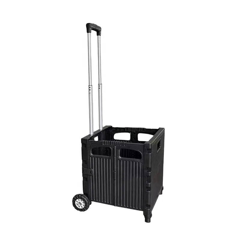 Распродажа, складная пластиковая тележка для супермаркетов