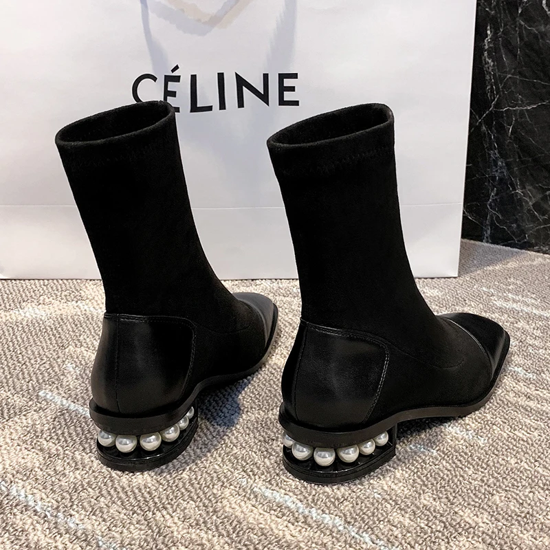 Women Shoes autumn winter Boots ankle fashion comfortable genuine leather round toe For The Latest new Classical