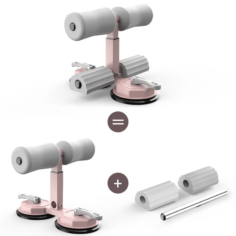 MKAS Portable Sit Up Exercise Equipment with 2 Strong Suction Cups and Adjustable Foot Holder Sit Up Bar