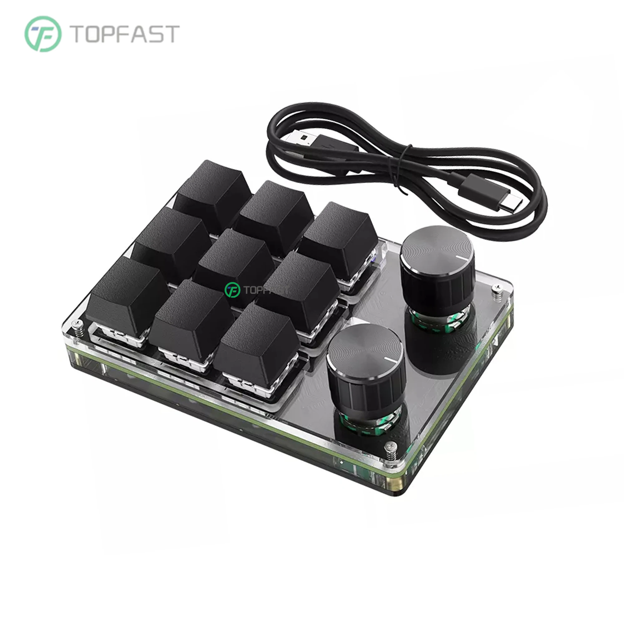 Custom Hotswap Programmable Mechanical Keypad USB Type C BT Macropad Knob Mini Keypad For Game PS PR VIA QMK Keypad keyboard