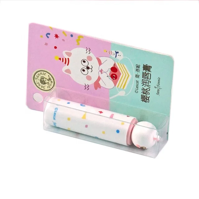 Hot sale Plastic Clear PET PVC PP Chapstick Lip Balm Folding Tray with cardboard