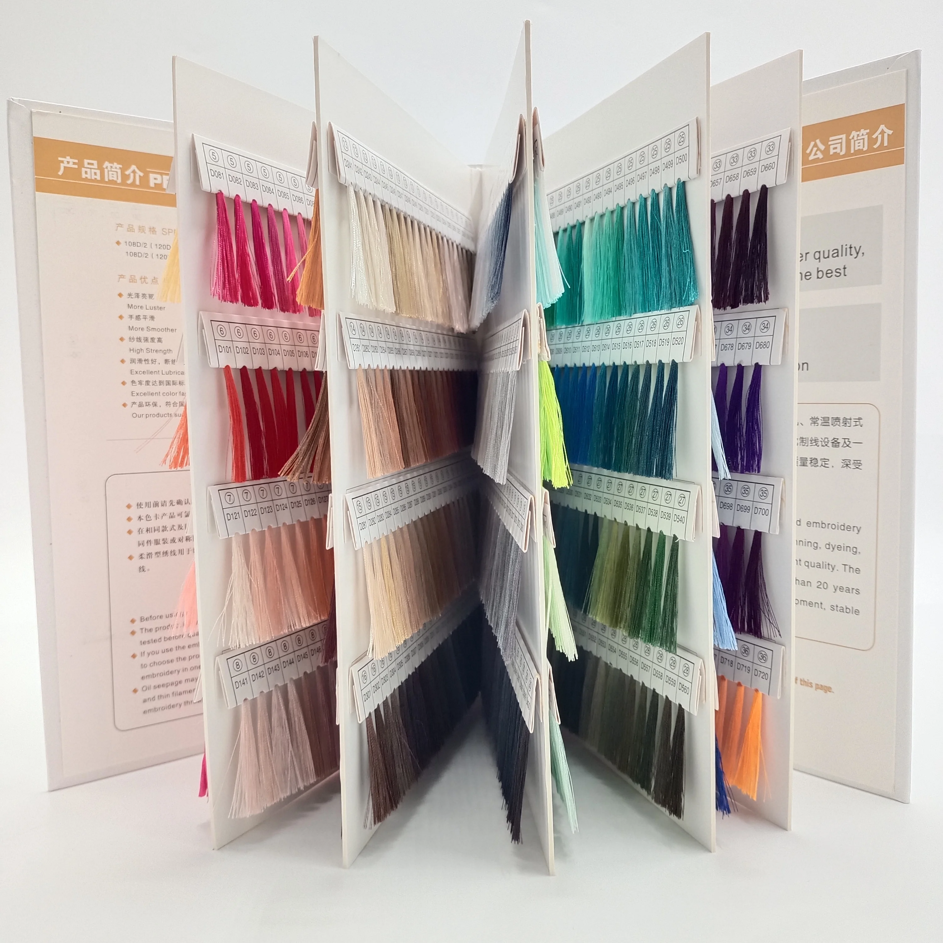 Customized Order CXC Thread Embroidery Trilobal Polyester Threads 5000y color chart