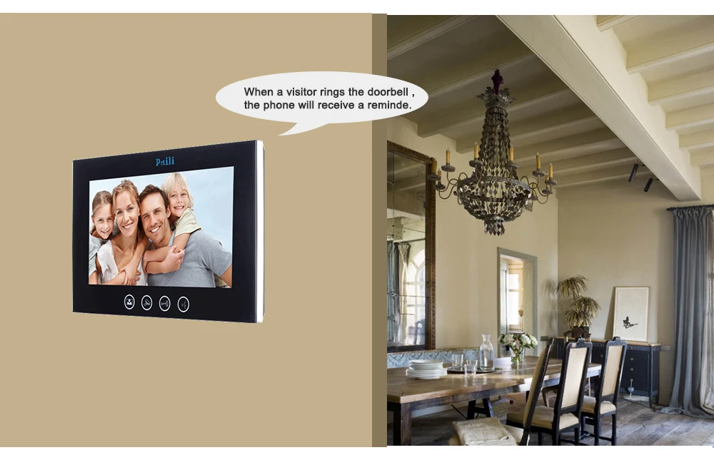 Top quality luxury home multi room 2wired interphone security intercom system two monitors video intercom wifi