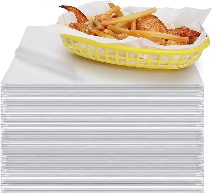 Greaseproof Colored Parchment Paper Food Basket Liner Deli Wax Sheets Sandwich Wrap Paper food grade wrappers butter paper
