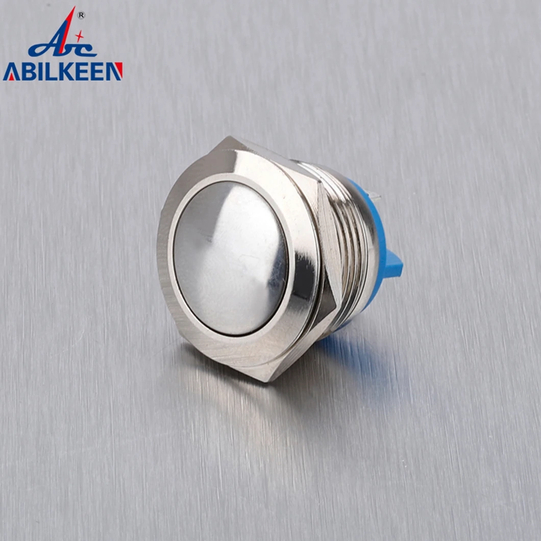 Waterproof small mini Push Button Switch 19mm big red dome metal mushroom push button switch emergency stop switch