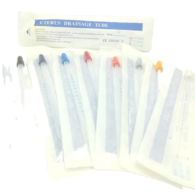 CEISO Wholesale High Quality  4MM Uterus Drainage Tubes,Karman Cannula,Sterile Rigid Curved Curetter, Flexible Rigid Karman Tube