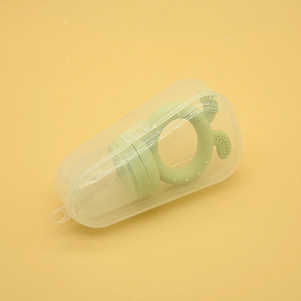 Hot BPA Free 0-12 Months Infant Never Drop Soothing Teether Baby Fruit Food Feeder Pacifier Silicone Fresh Food Feeder Teether