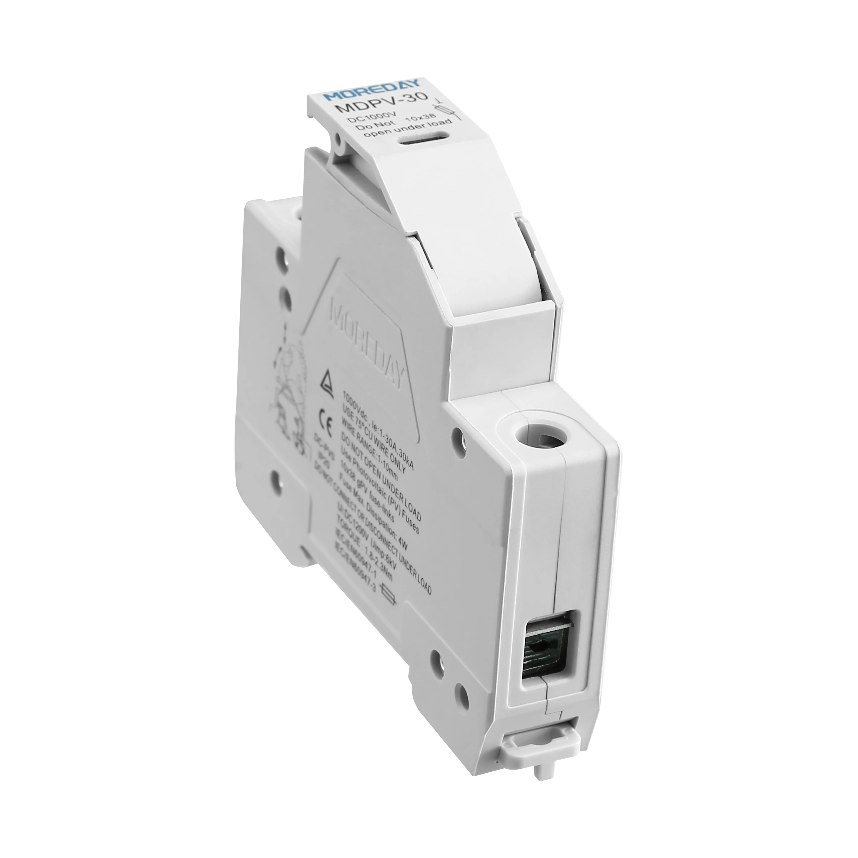Solar PV Fuse Holder Fuse Link MDPV-32  10*38m 1P 1000V 1500V 6A 10A 15A 16A 20 25A 32A light monitor solar protect system