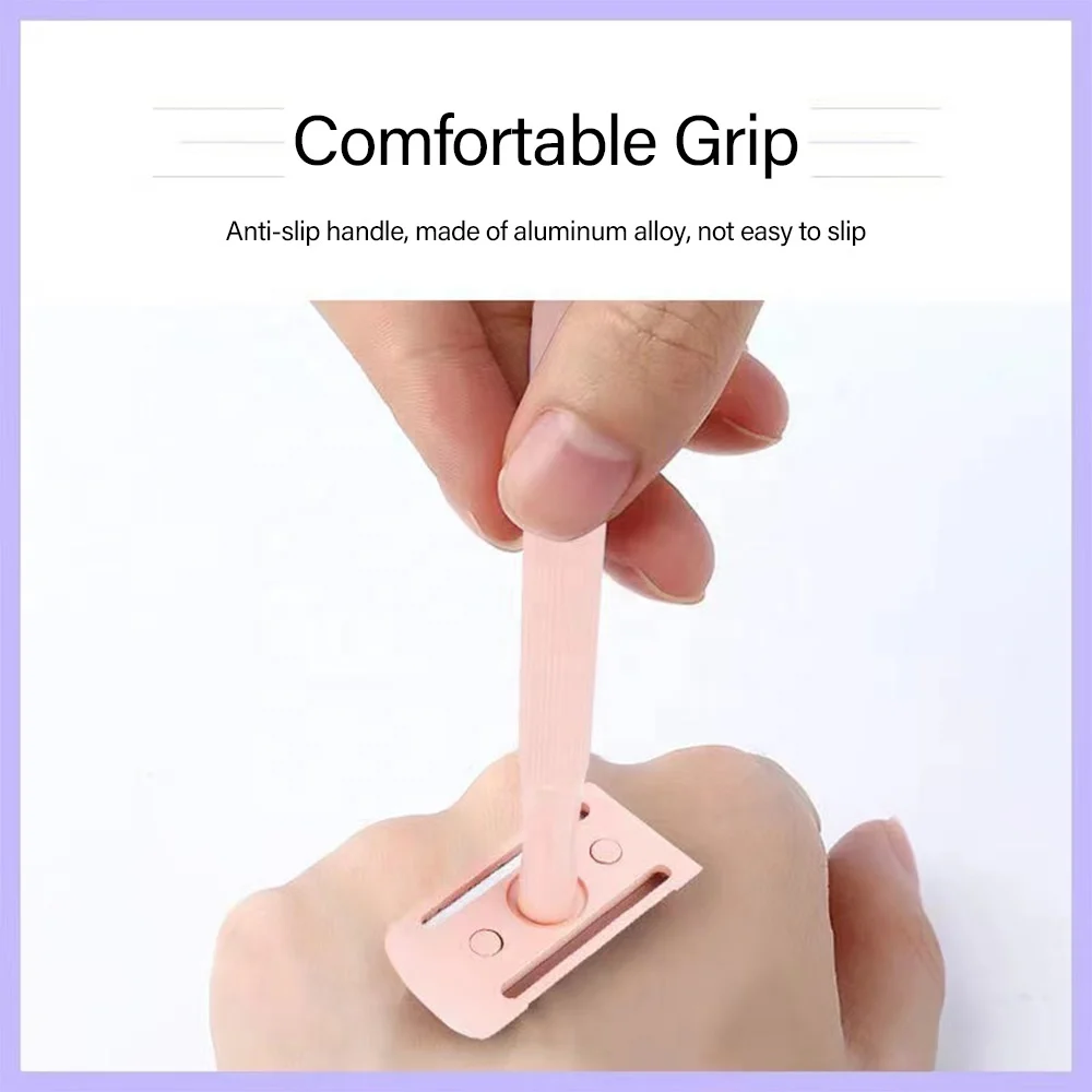Custom logo facial razor for women handle double edge safety razor blade eco-friendly double edge safety razor