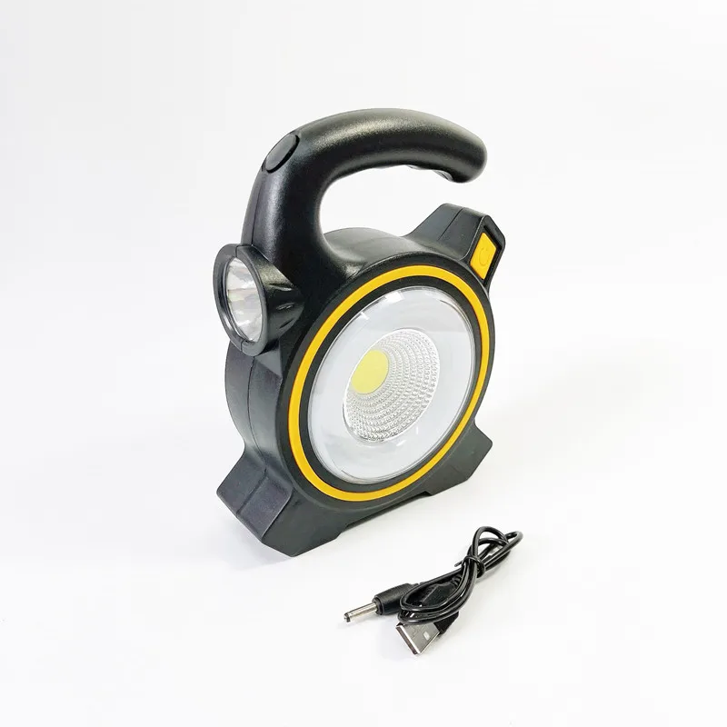 USB Rechargeable Solar Multi-functional Flashlight Searchlight Night Fishing Camping Light