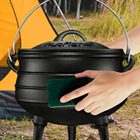 Non-stick Cookware Dutch Oven Camping Cast Iron Casserole with Lid