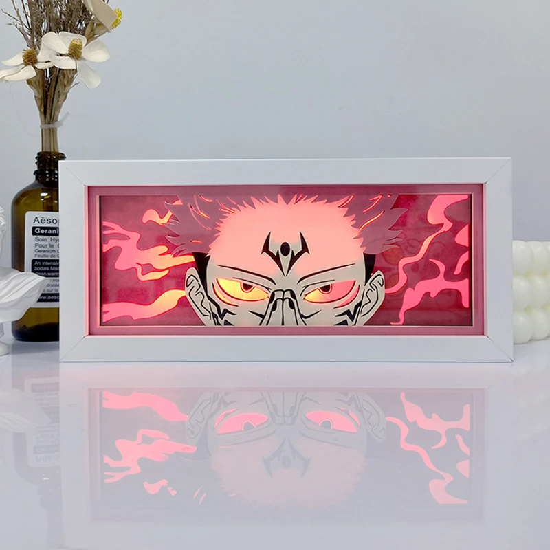 One Pieces Anime Night Light Box Led Manga Papercut Diy Table Lamp 3D Shadow Laser Carving Lamp Room Decoration Gift Party Lamp