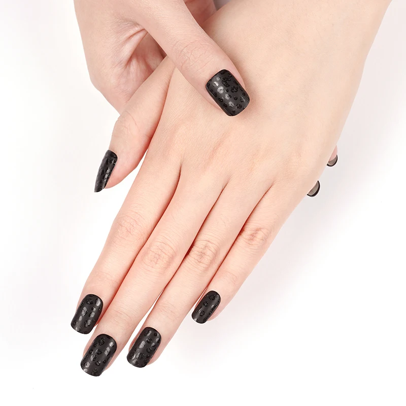 Huizi gel nail wraps New design Gel nail stickers with UV lamp
