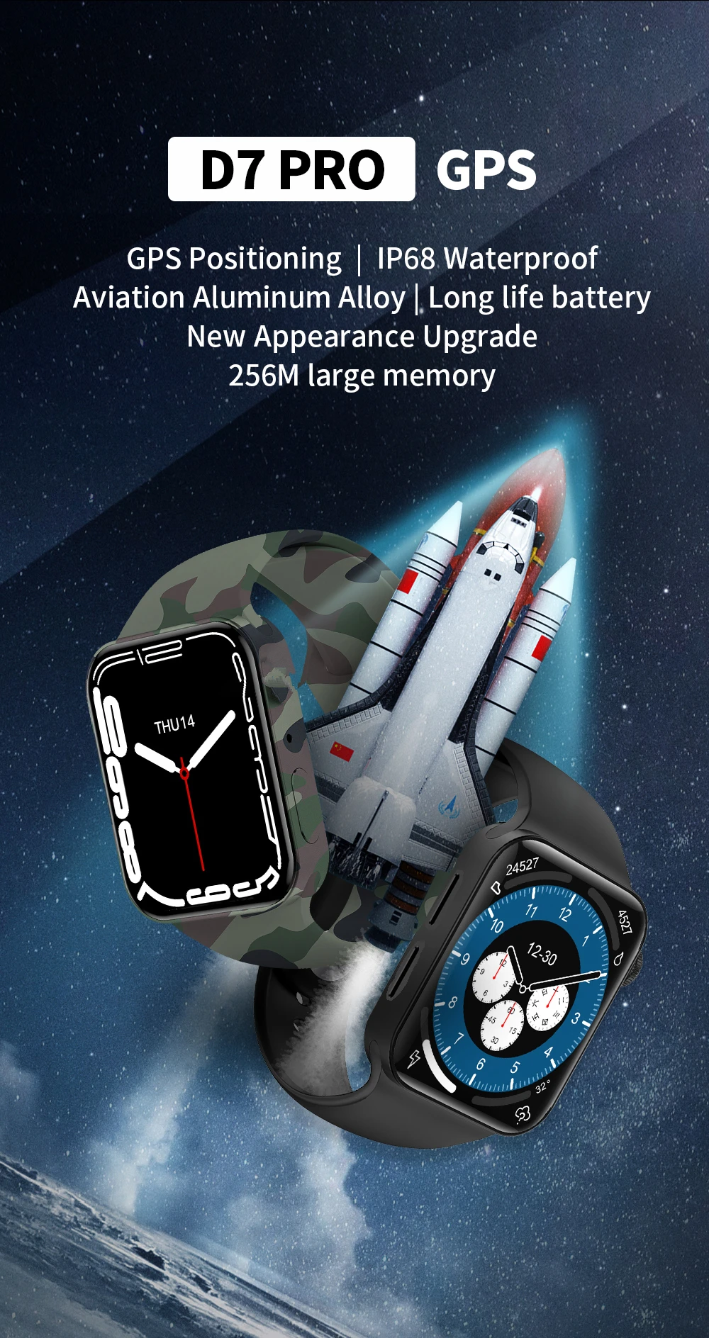 Smartwatch 2022 reloj inteligente smart watch series 7 GPS position fitness band watch 7 pro iwo smartwatch d7 pro