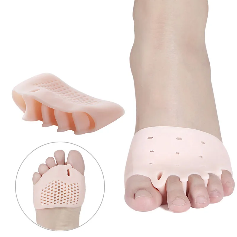 Metatarsal Pads Foot Care Tool Silica Gel Toe Separator Stretchers Alignment Pain Relief Foot Pads Forefeet Silicone Socks