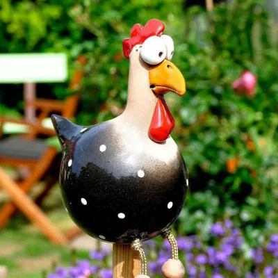 
Chicken Decoration Garden Ornaments Animal Figurine Ornament Resin Chicken Outdoor Garden Backyard Lawn Garden Sculptures 