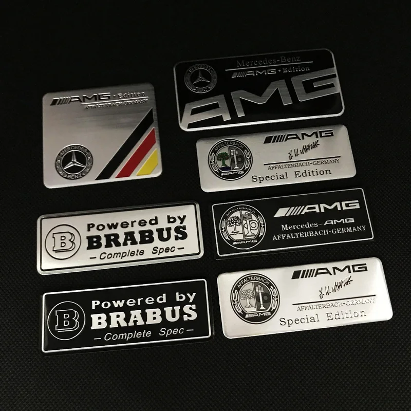 suitable for C-class E-class metal decorative stickers of Mercedes-benz, AMG, and aluminum labels