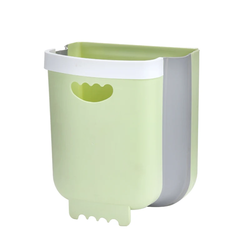 
Hot Sale Folding Waste Cabinet Door 15L Hanging Trash Bin Can Wall Mounted Trashcan for Kitchen 