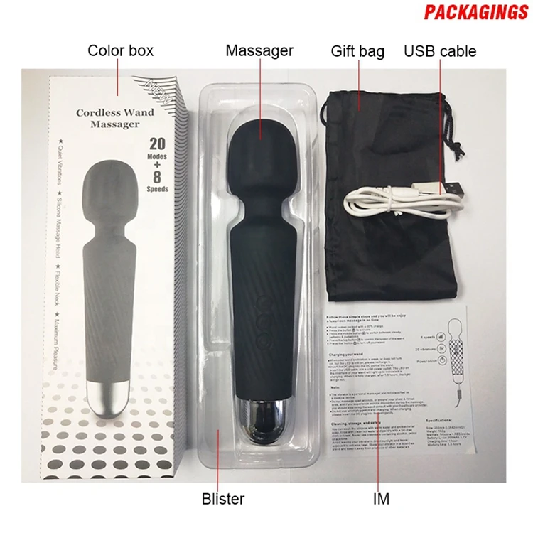 
7008 Rechargeable Handy Handheld Personal Relax Body Wand Massager 