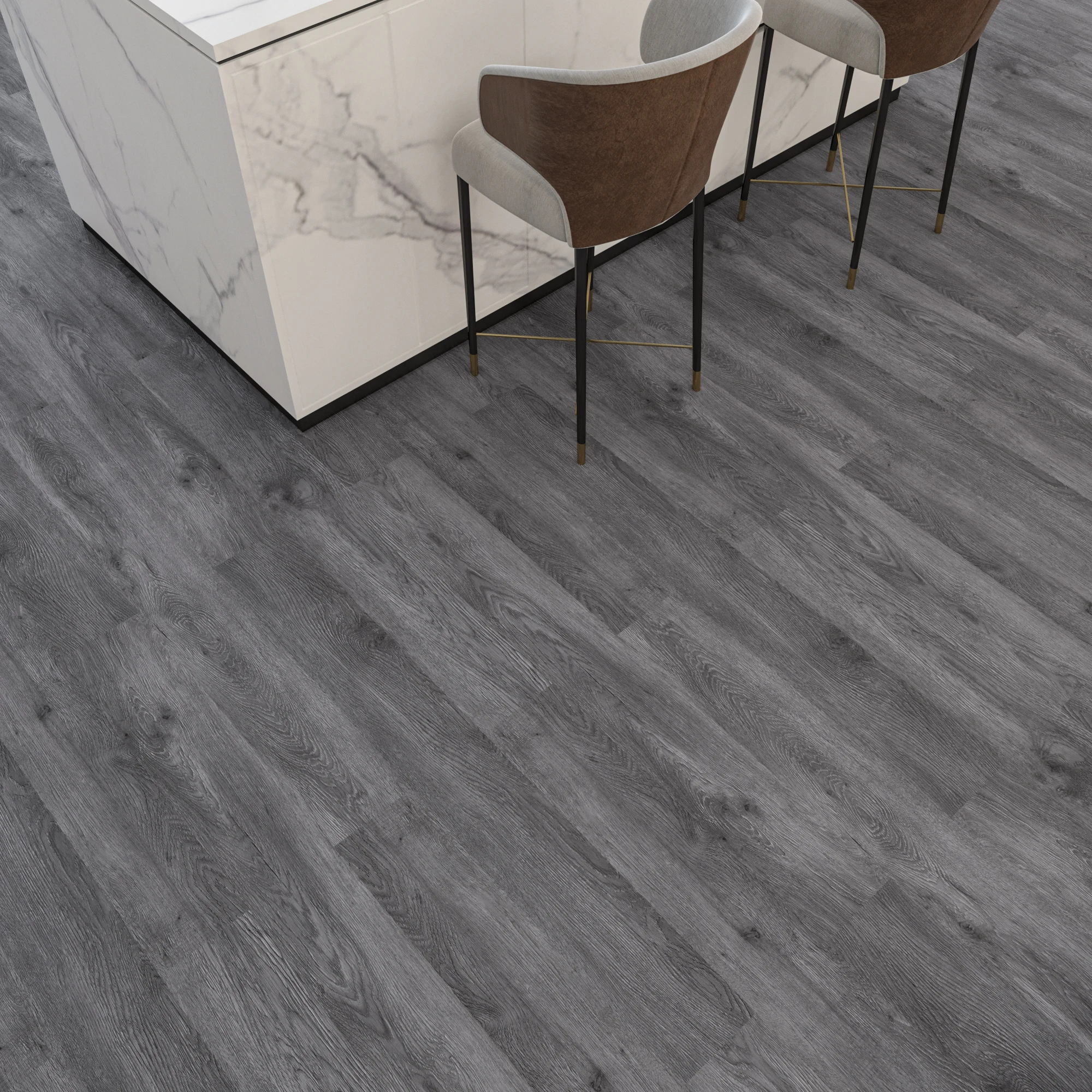 High-class Competitive price UV coating anti-slip anti-scratch deep embossed texture spc flooring