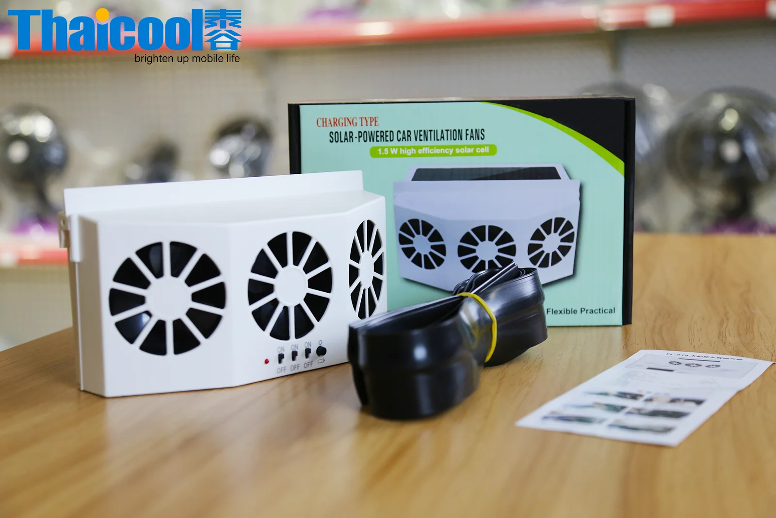 Car Cooling System Solar Panel Car Window Cooler 3 Three Fan Auto Solar Powered Ventilation Exhaust Fan