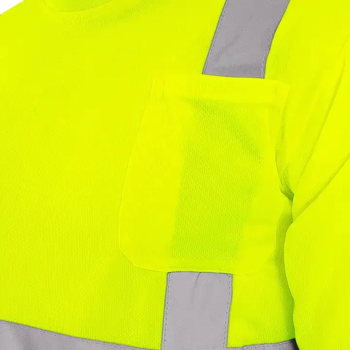 HCSP safety shirt work wear fluorescent yellow Construction engineer Safety Long Sleeve Hi Vis shirts