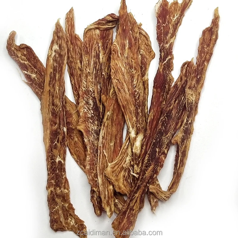 Dry dog food  duck breast strip pet treats snack