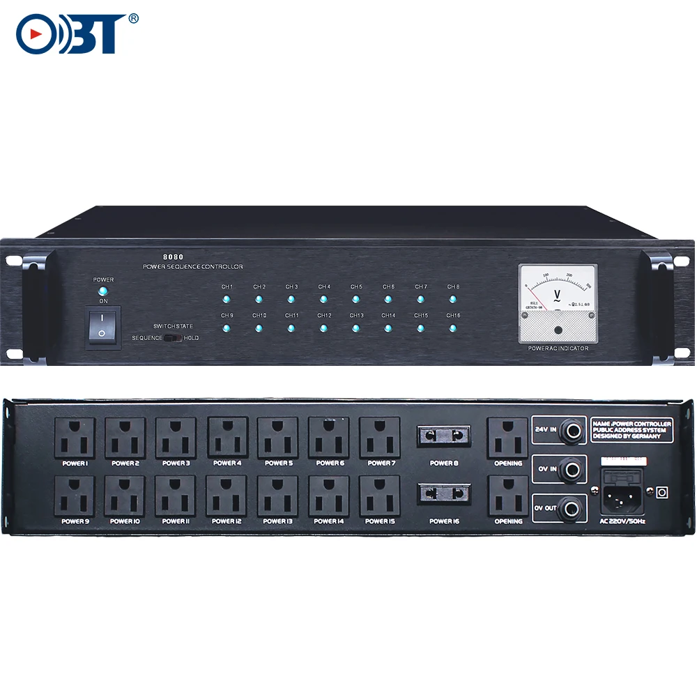 OBT-8080 Professional Manufacture M/s High Route 16 Audio Amplifier Power Supply Controllor