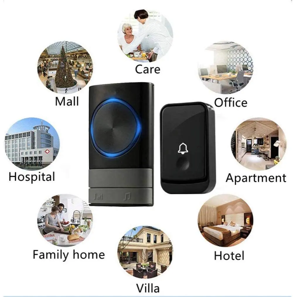Wireless Doorbell One Drag Two Wireless Pager Intelligent Electronic Home Music Doorbell