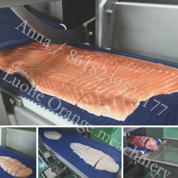 Intelligent fresh meat cutter with equal weight continuous portion control slicer machine