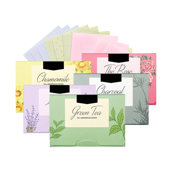 Factory Wholesale In Stock Oil Absorbing Paper 100Pieces Pink Paper Portable Oil Blotting Tissues For Oily Skin