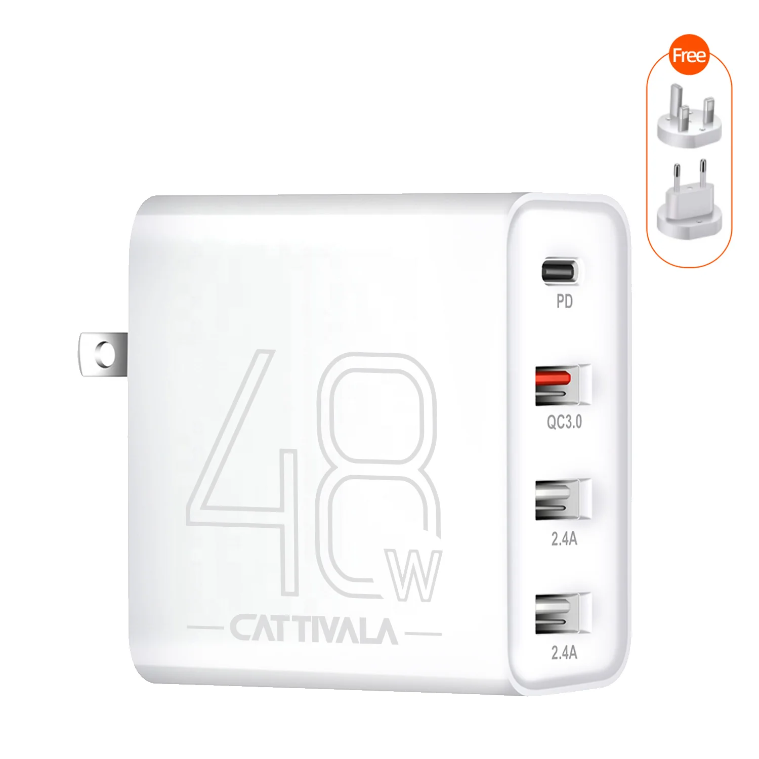 USB зарядное устройство машинка для стрижки 48 Вт 18 QC3.0 4-портовый крепление настенное смартфона адаптер путешествий с 30 USB-C Быстрая зарядка
