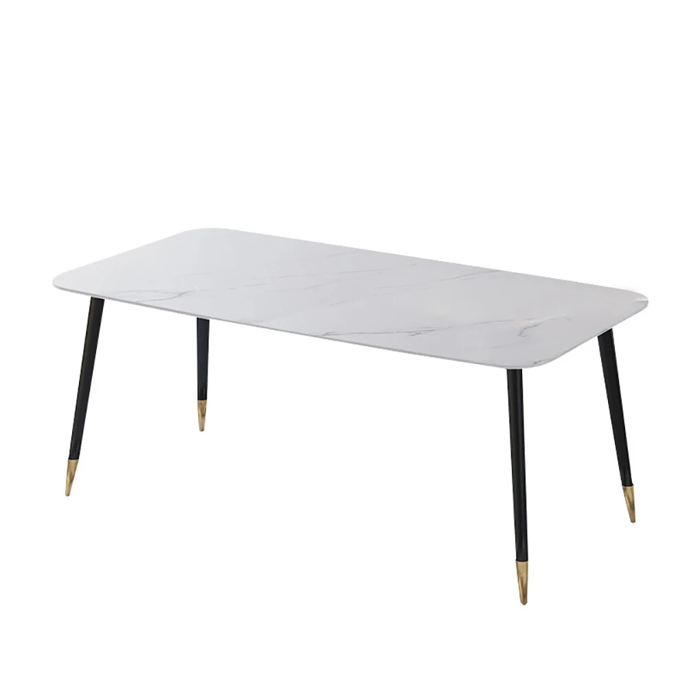 wholesale modern northern european-style custom high end tea table plinth rectangular marble dining table set 8 seater