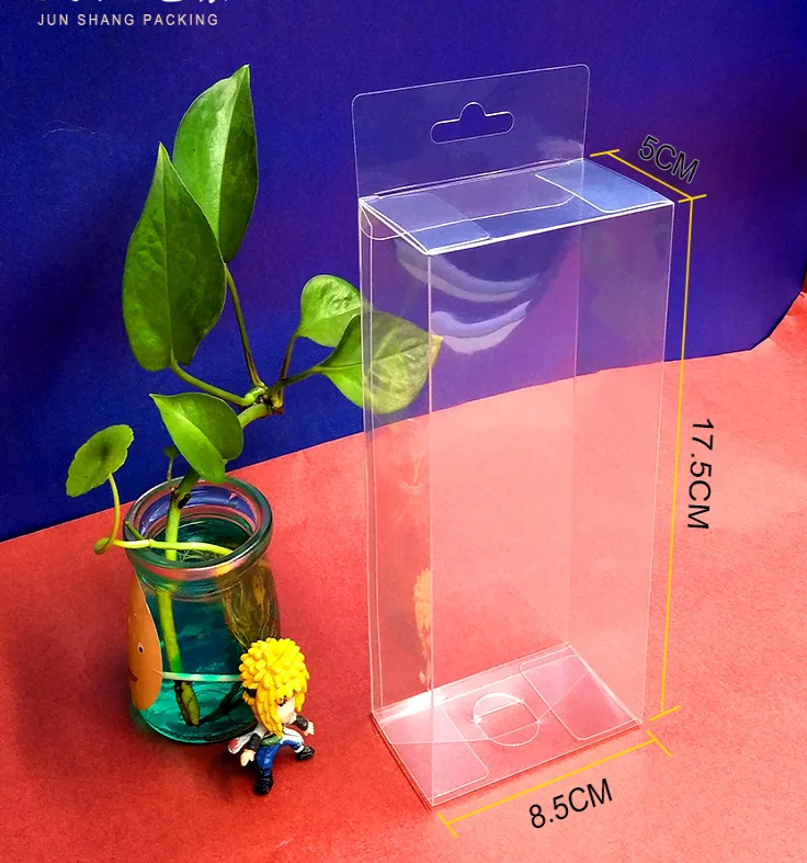 Hook transparent PVC box plastic box color PET transparent box