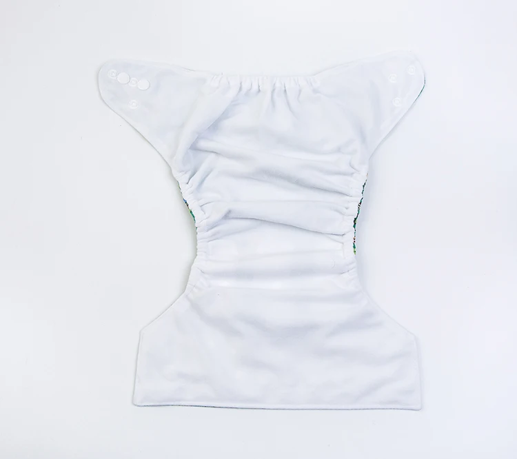 Printed Baby Cloth Diapers Washable Reusable Pocket Nappy Suitable For 3~ 15kg Baby