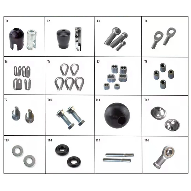 Fitness Equipment Accessories 5mm 6mm Steel Wire Rope DIY Fixing Accessories Joint Terminal Connector