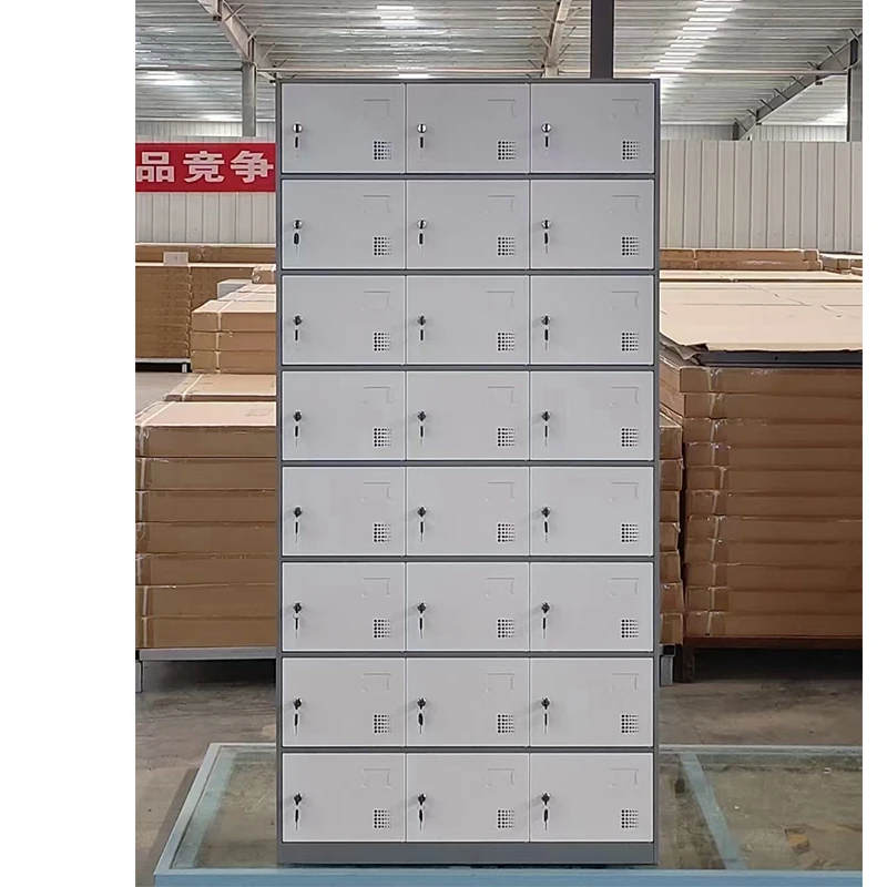 Metal Locker Cabinet 24 Doors for Gym Steel Commercial Clothes Storage