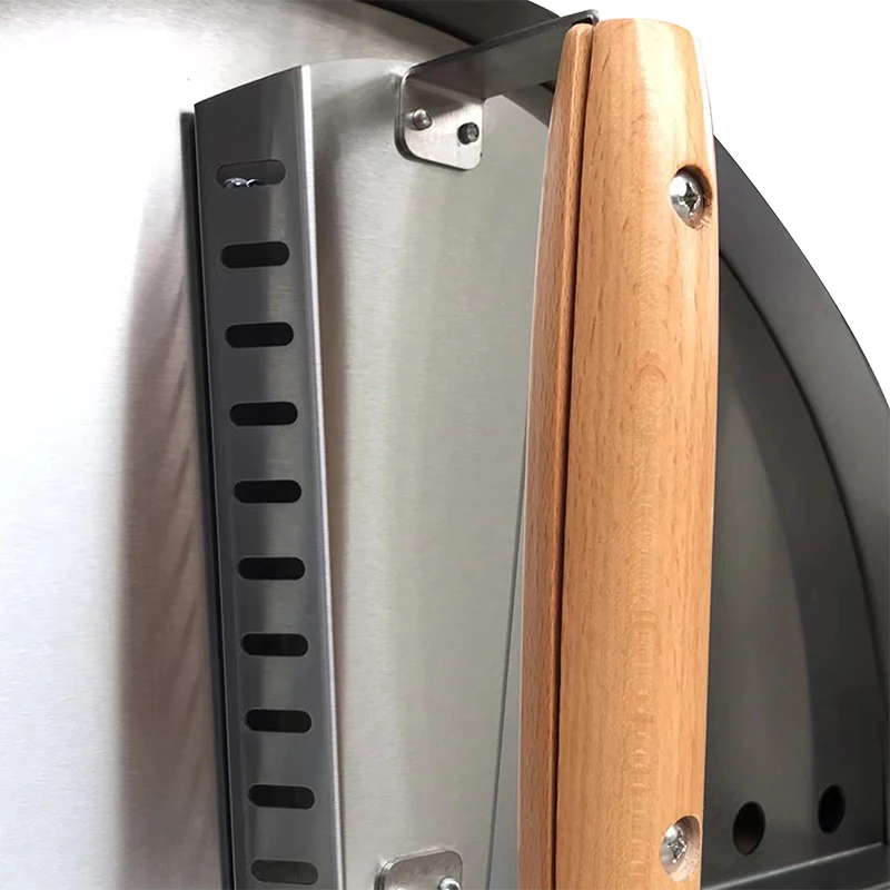 Household Grey Powder Coated Outdoor Gas Pizza Oven Burning Stainless Steel Pizza Oven